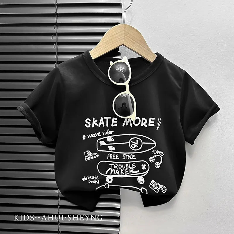 VibeWear™ T-Shirt Bébé Cartoon Unisexe — 1-3 Ans Été