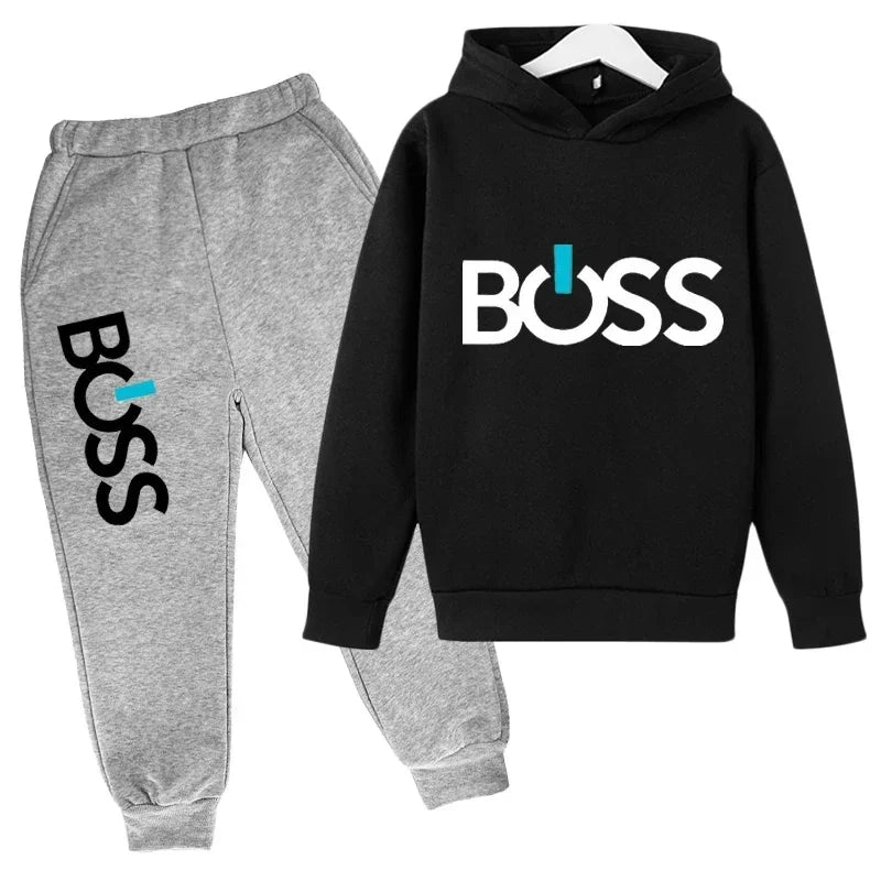 VibeWear™ Ensemble Enfant 2 Pièces Hoodie + Jogging — 14 Coloris 4-14 Ans