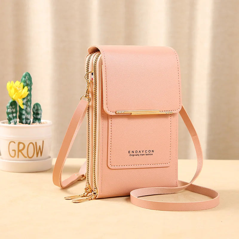 VibeWear™ Mini Sac Femme PU Tactile — Crossbody Multi-Compartiments