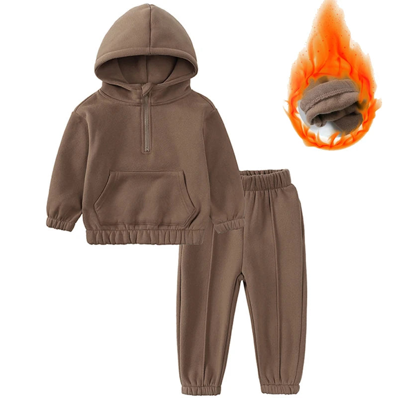 VibeWear™ Ensemble Enfant Hiver 2 Pièces Polaire — 18 Mois à 12 Ans