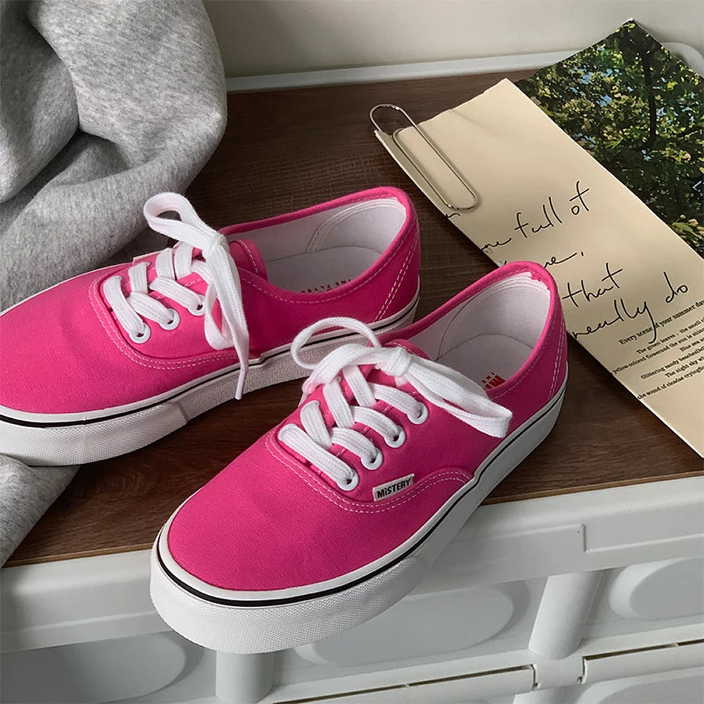 VibeWear™ Sneakers Femme Canvas Montantes Street — Imperméables Pointures 34-43