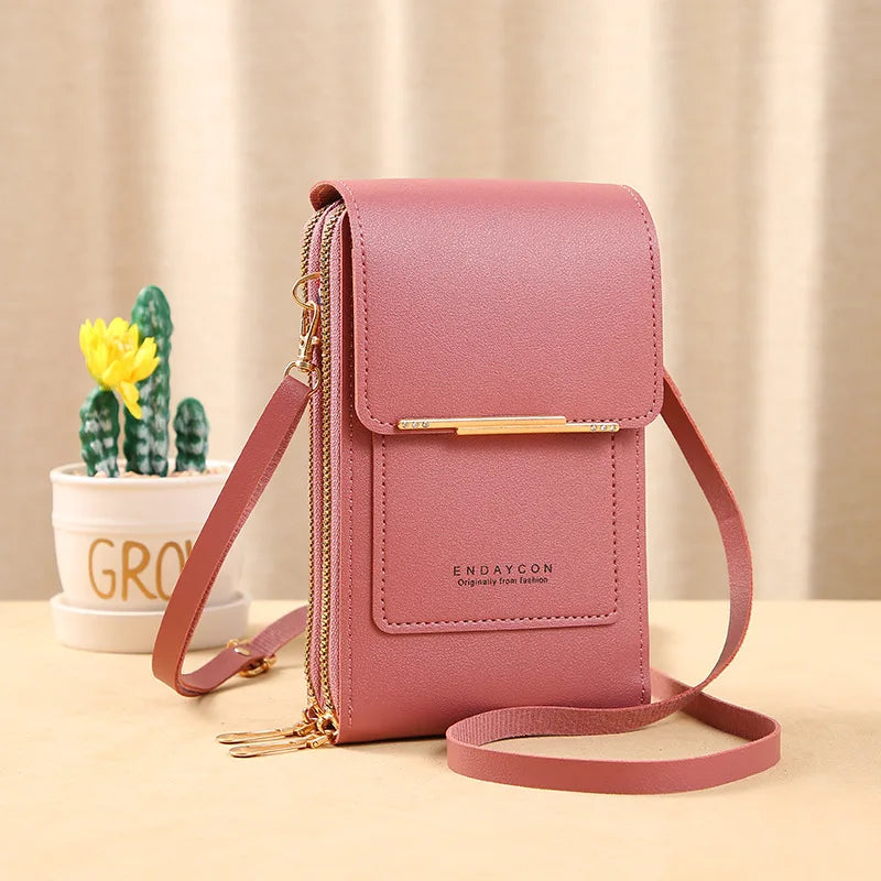 VibeWear™ Mini Sac Femme PU Tactile — Crossbody Multi-Compartiments
