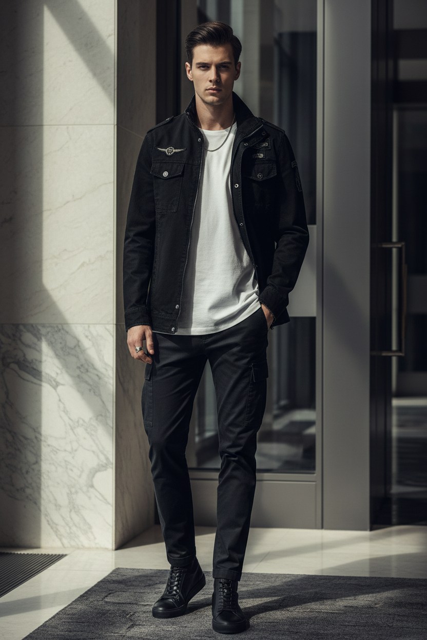 Veste Bomber Militaire Homme