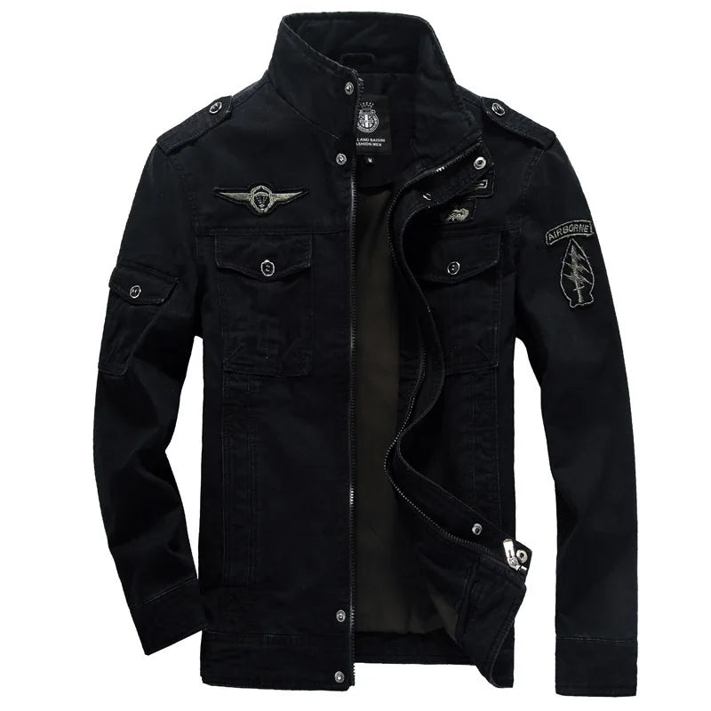 VibeWear™ — Veste Bomber Militaire Homme 2024
