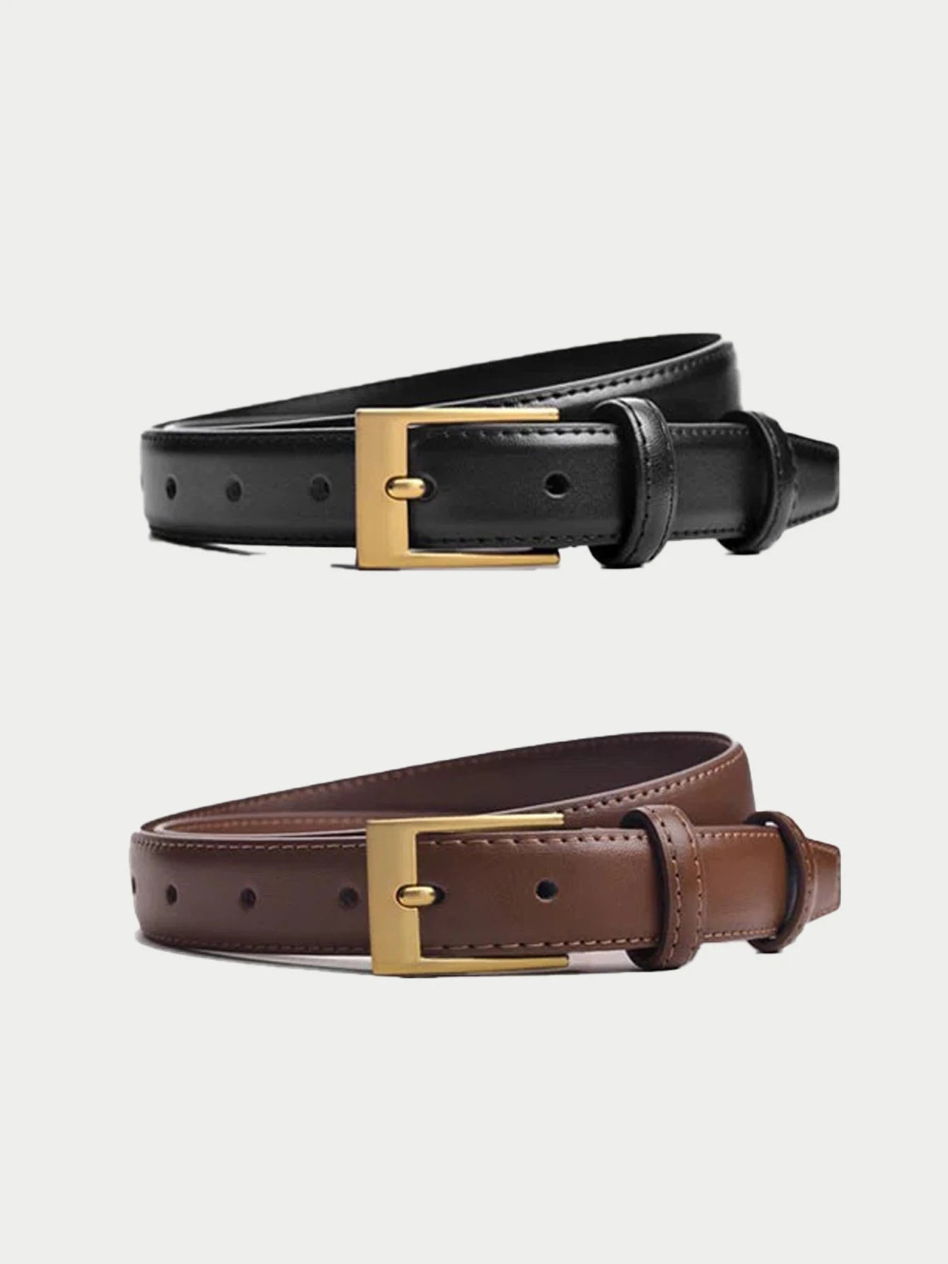 VibeWear™ Ceinture Femme PU Souple Boucle Ardillon — Casual & Fashion Idée Cadeau