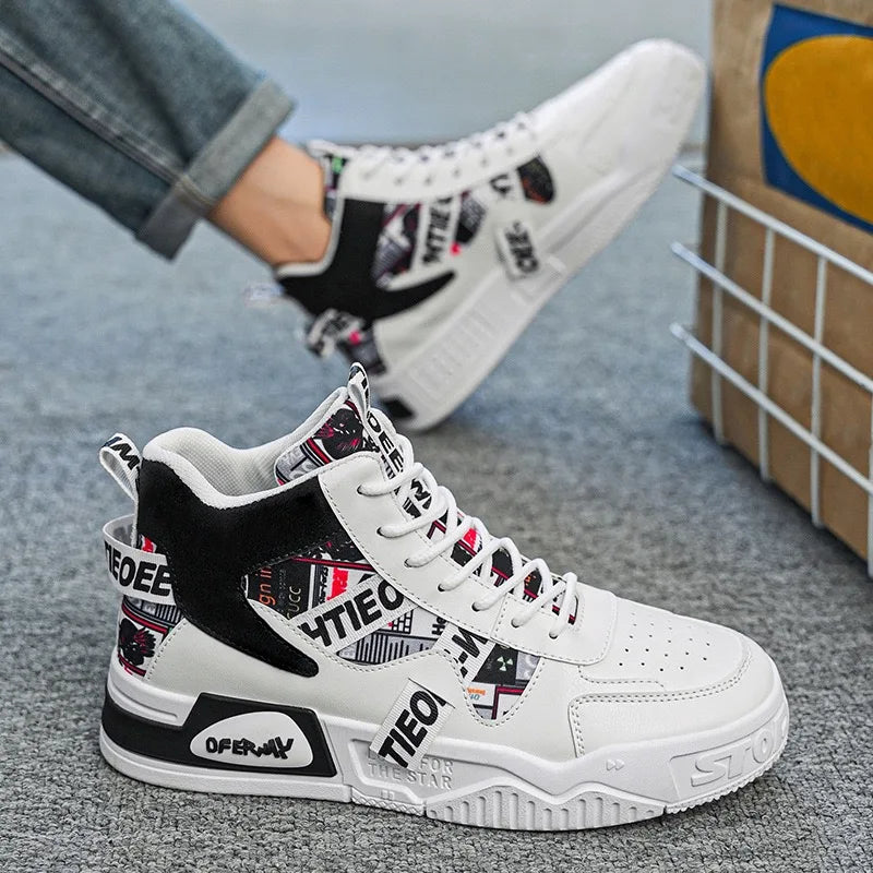 VibeWear™ Sneakers Montantes Homme — Style Skate Urban 2 Coloris