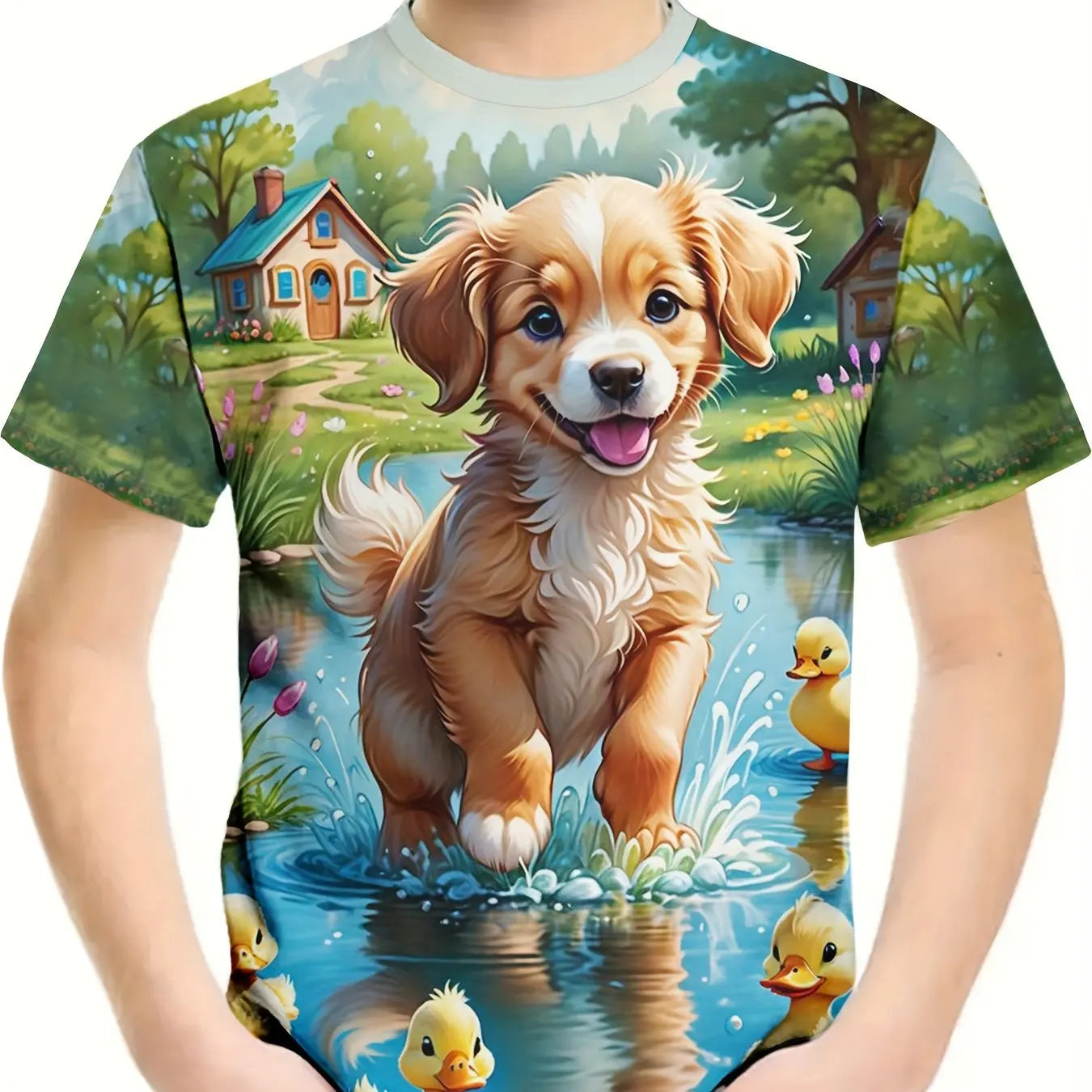 Children's Clothing Clothes For Boy Short Sleeve Boy Child Tee Shirt Kids Clothes 3D Print Fashion O-Neck Girls Summer Clothes