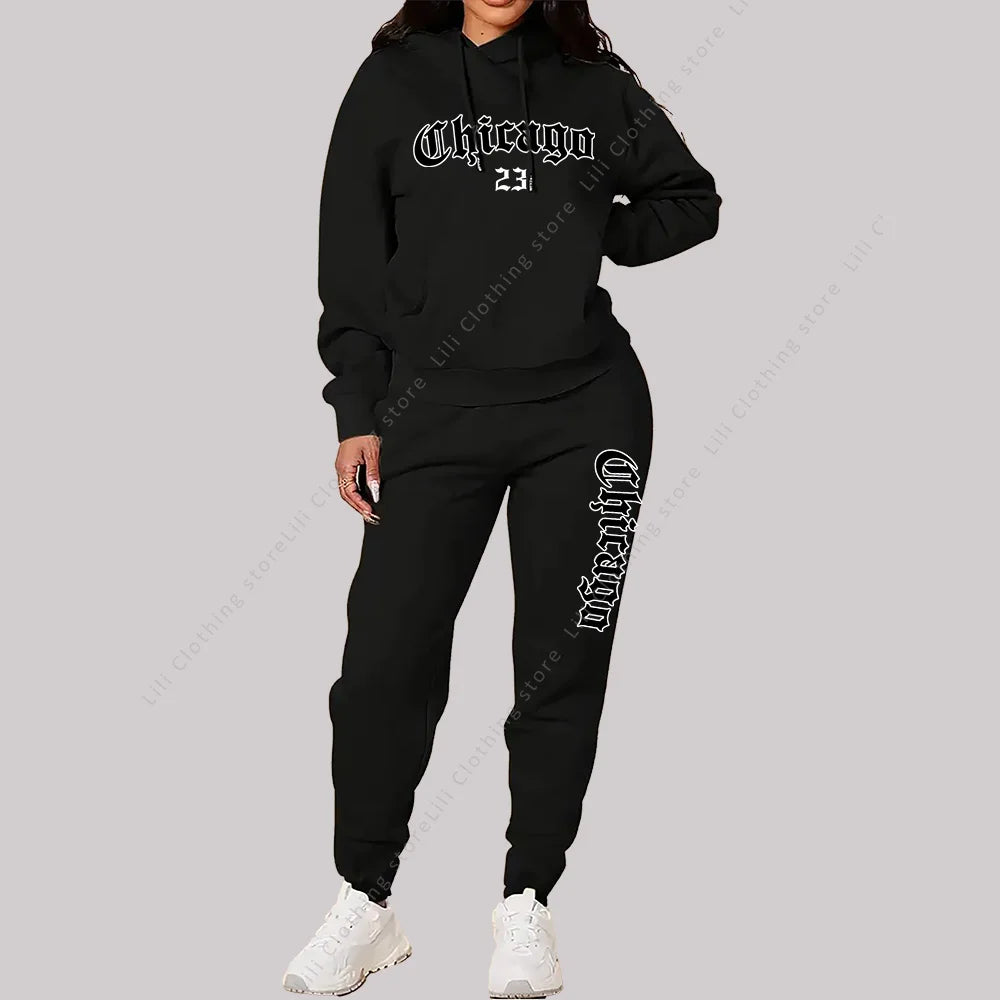 Ensemble Hoodie + Pantalon Femme Chicago — VibeWear