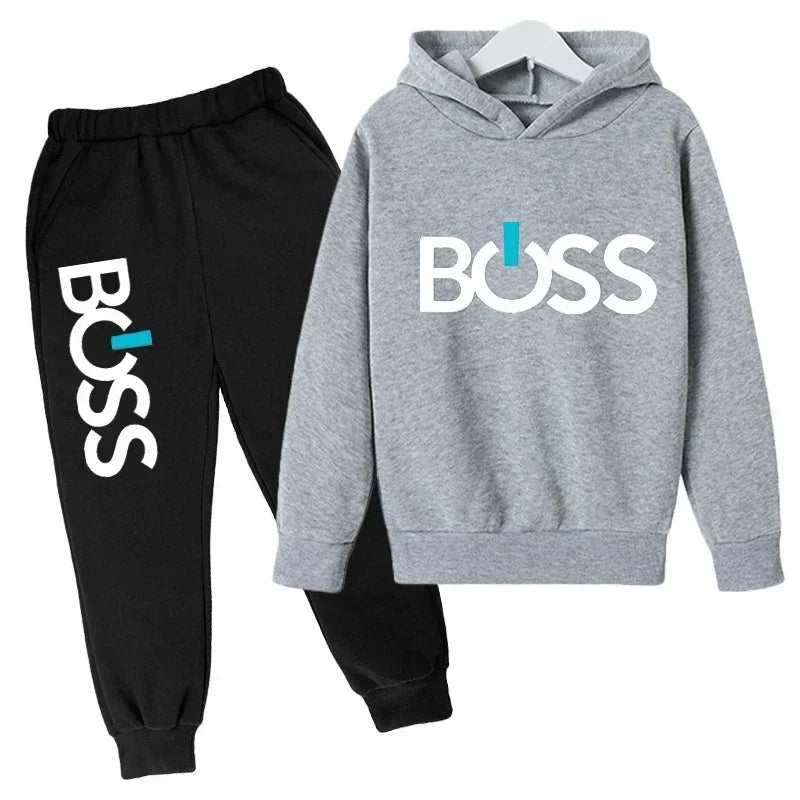 VibeWear™ Ensemble Enfant 2 Pièces Hoodie + Jogging — 14 Coloris 4-14 Ans
