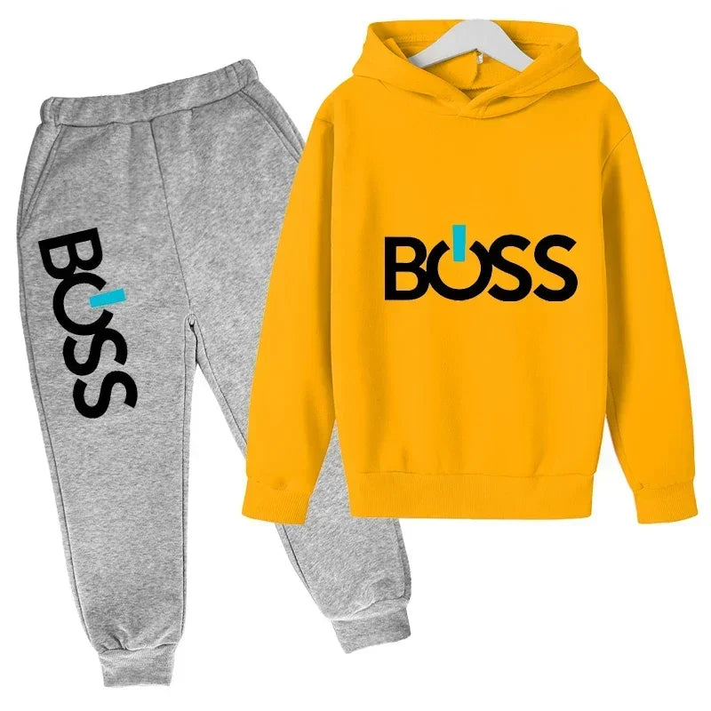VibeWear™ Ensemble Enfant 2 Pièces Hoodie + Jogging — 14 Coloris 4-14 Ans
