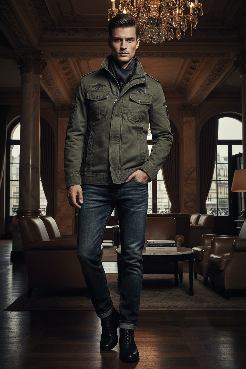 Veste Bomber Militaire Homme