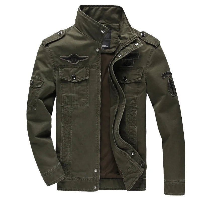 VibeWear™ — Veste Bomber Militaire Homme 2024