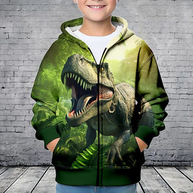 Hoodie Dinosaure 3D Enfant — VibeWear