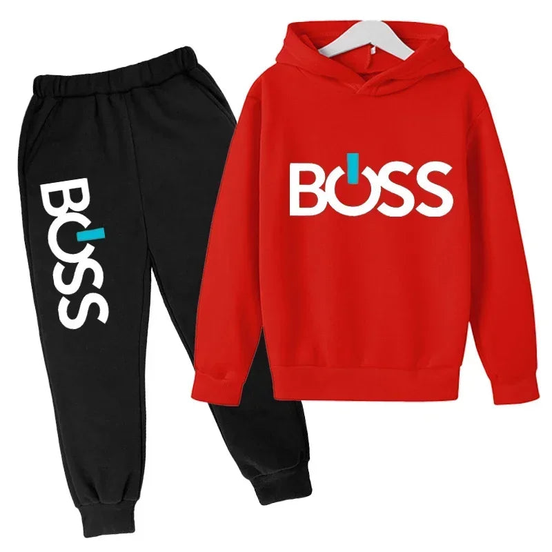 VibeWear™ Ensemble Enfant 2 Pièces Hoodie + Jogging — 14 Coloris 4-14 Ans