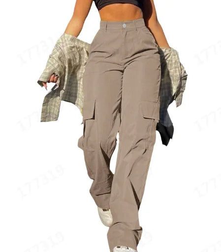 VibeWear™ — Pantalon Cargo Wide Leg Femme