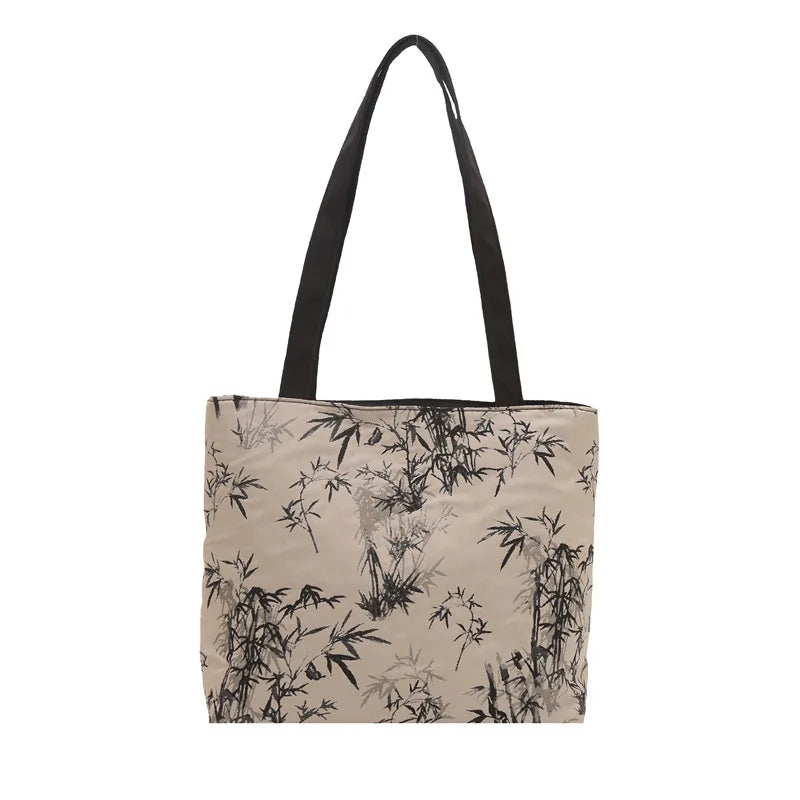 VibeWear™ Tote Bag Femme Grande Capacité — Broderie Florale Style Urban