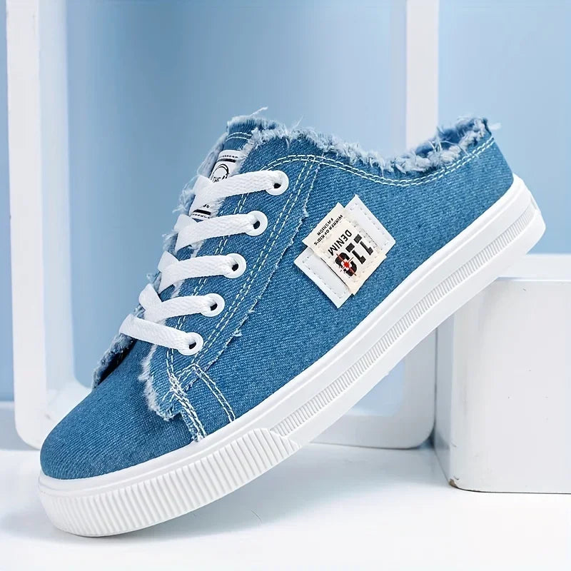VibeWear™ Sneakers Femme Canvas Plates Bout Rond — Antidérapantes Pointures 34-50