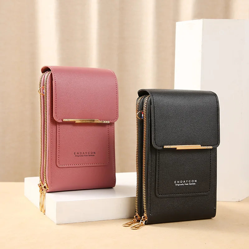 VibeWear™ Mini Sac Femme PU Tactile — Crossbody Multi-Compartiments