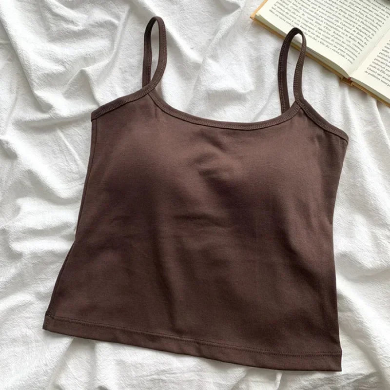 Crop Top Caraco Femme Sans Manches