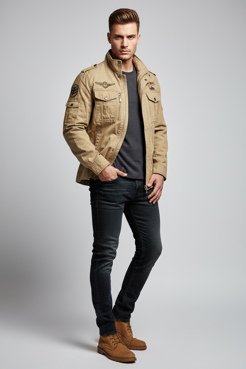 Veste Bomber Militaire Homme