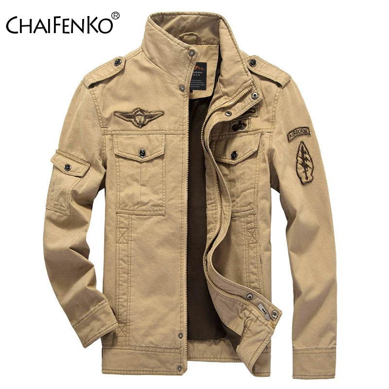 VibeWear™ — Veste Bomber Militaire Homme 2024