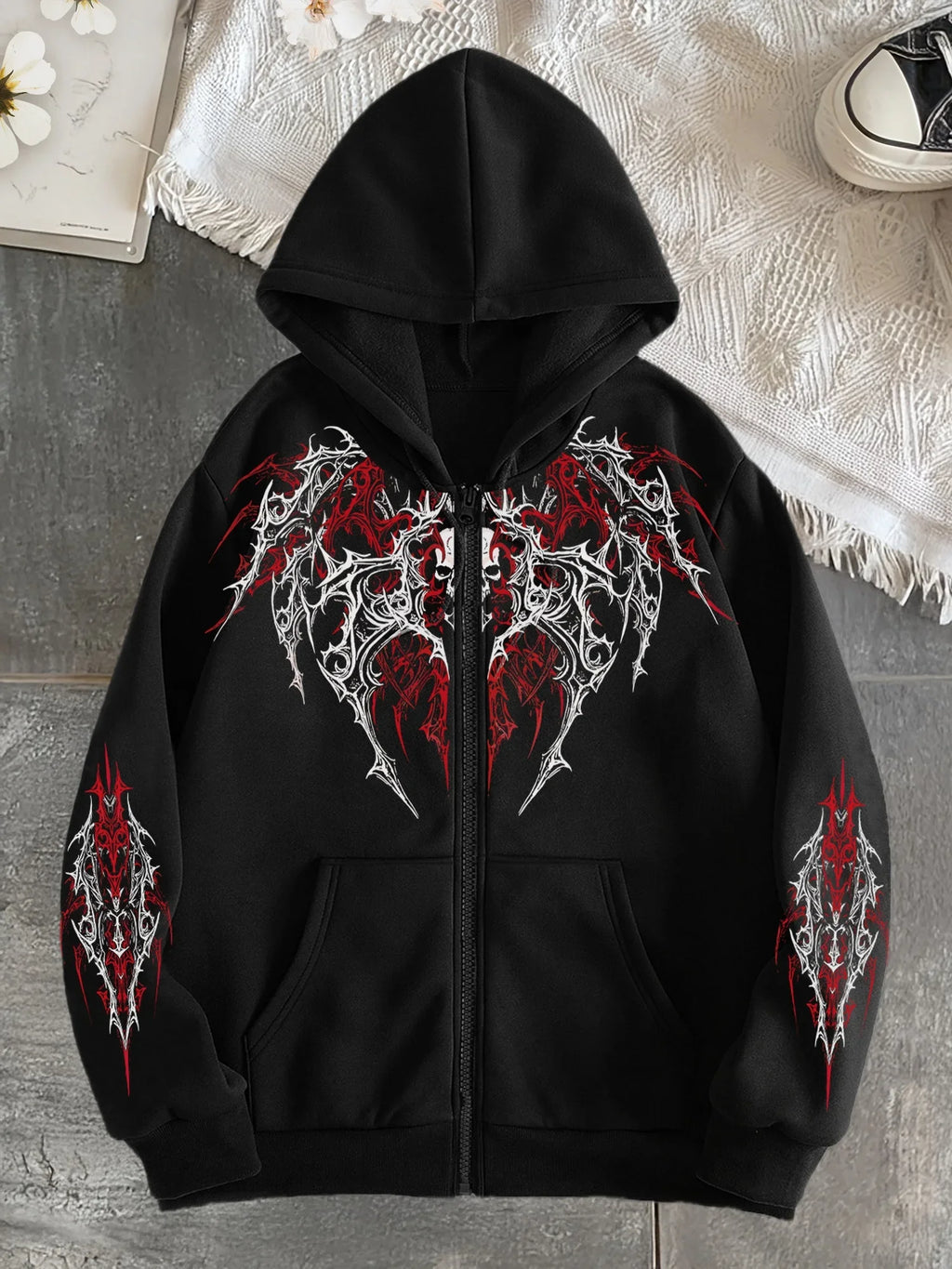 VibeWear™ — Hoodie Zippé Imprimé Unisex