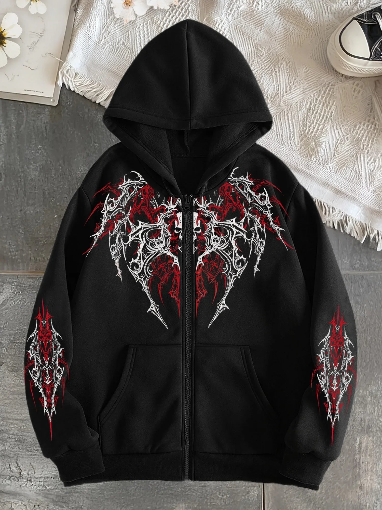 VibeWear™ — Hoodie Zippé Imprimé Unisex
