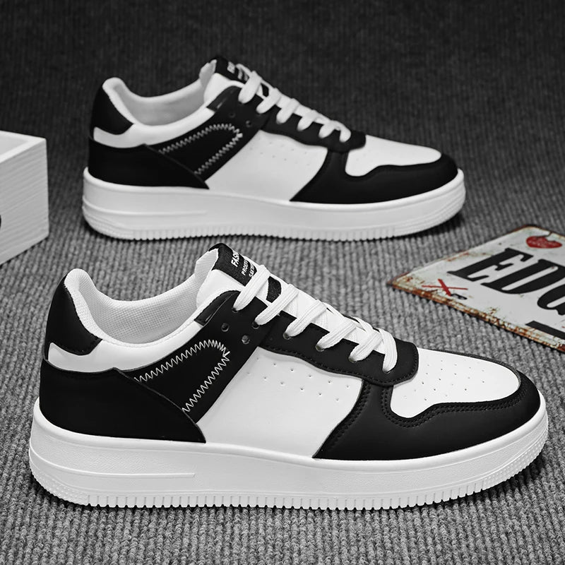 VibeWear™ Sneakers Basses Blanches Style Skate — Unisexe Pointures 39-44