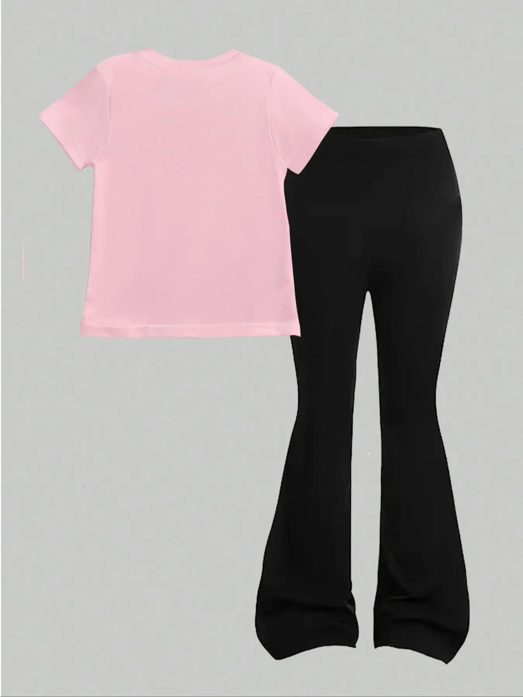 VibeWear™ Ensemble Fille 2 Pièces Rose & Noir — Style Cute 4-12 Ans