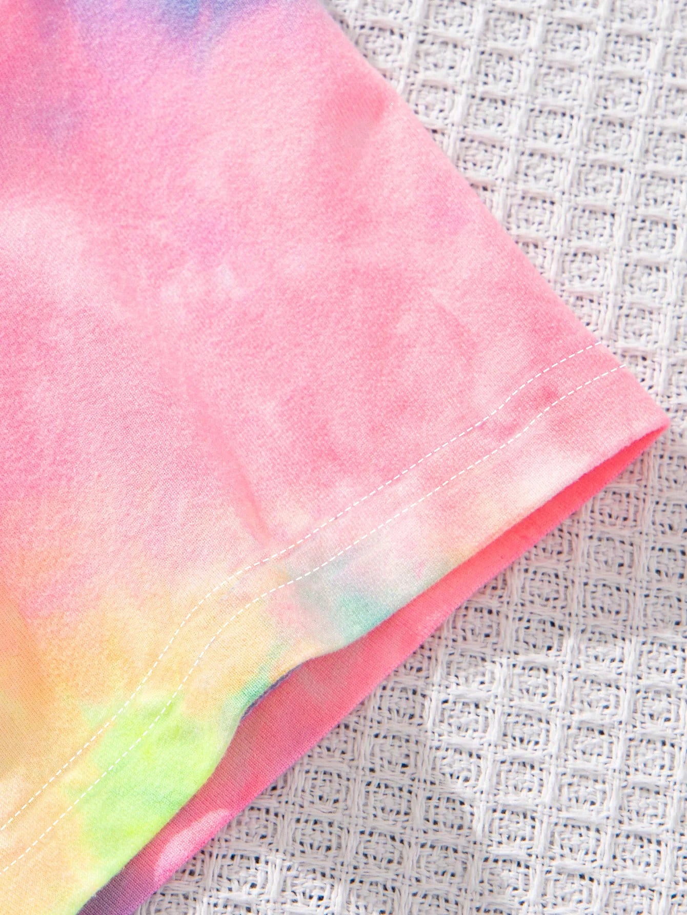 VibeWear™ Ensemble Fille 2 Pièces Tie-Dye Arc-en-Ciel — Été 4-12 Ans