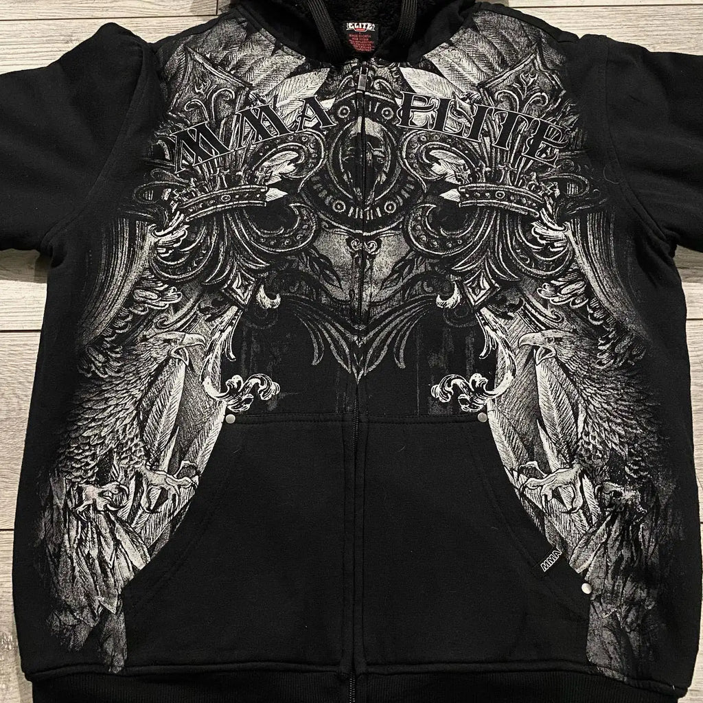VibeWear™ — Hoodie Tap Out Skull Y2K Unisex