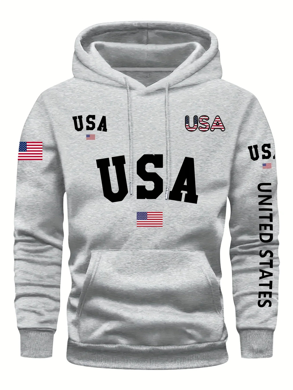 VibeWear™ USA Flag Vintage Hoodie