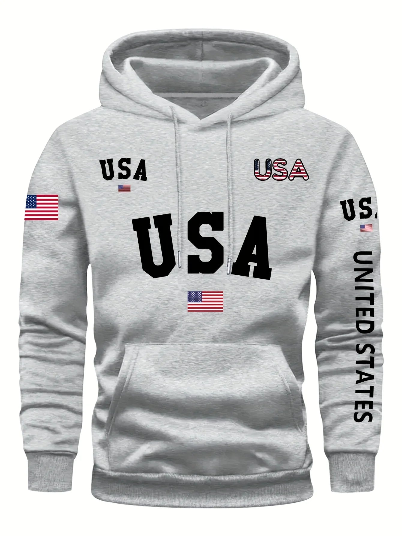 VibeWear™ USA Flag Vintage Hoodie