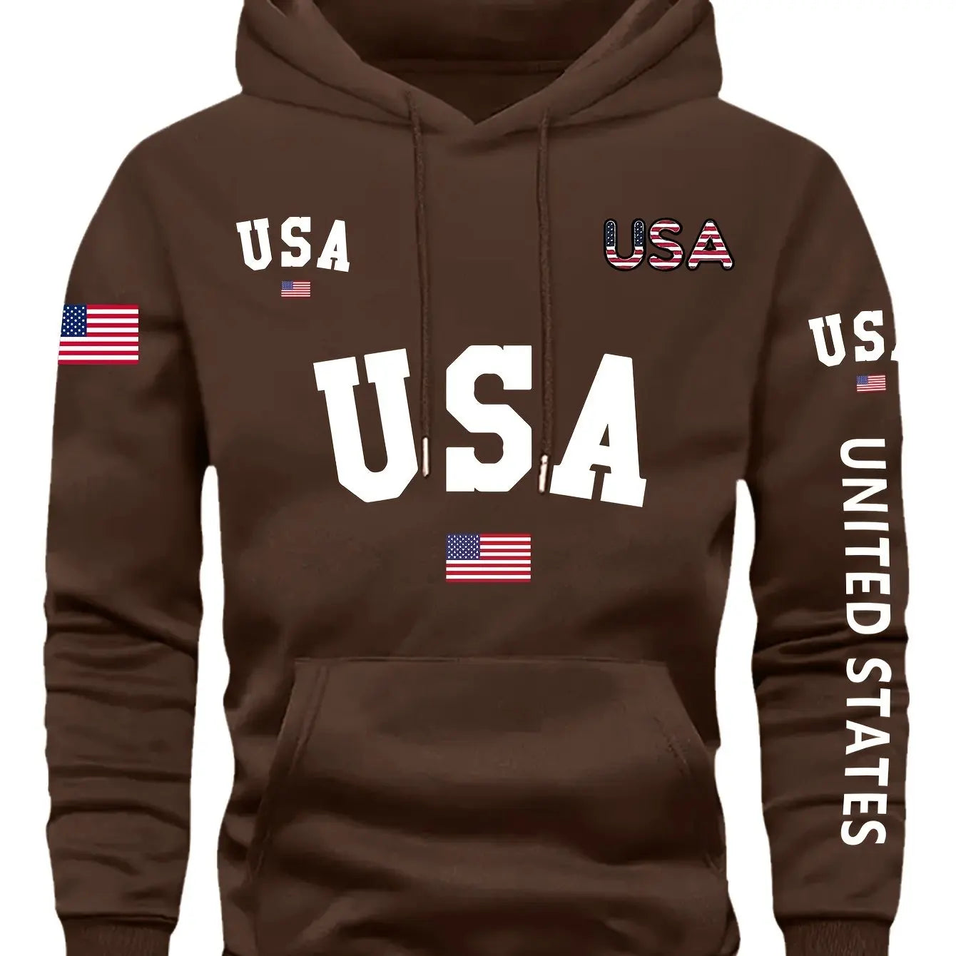 VibeWear™ USA Flag Vintage Hoodie