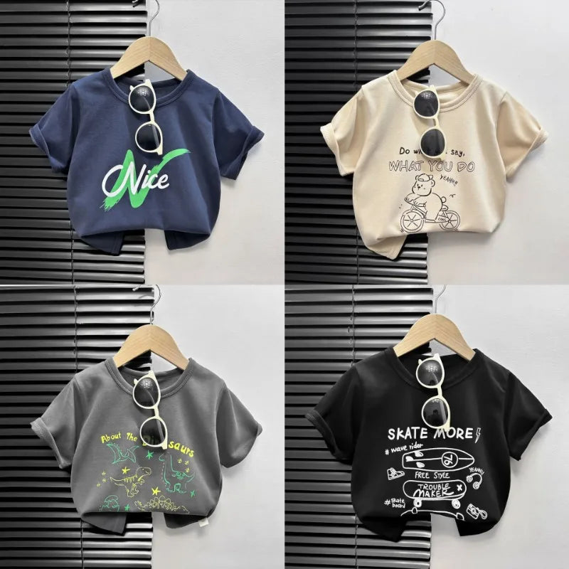 VibeWear™ T-Shirt Bébé Cartoon Unisexe — 1-3 Ans Été