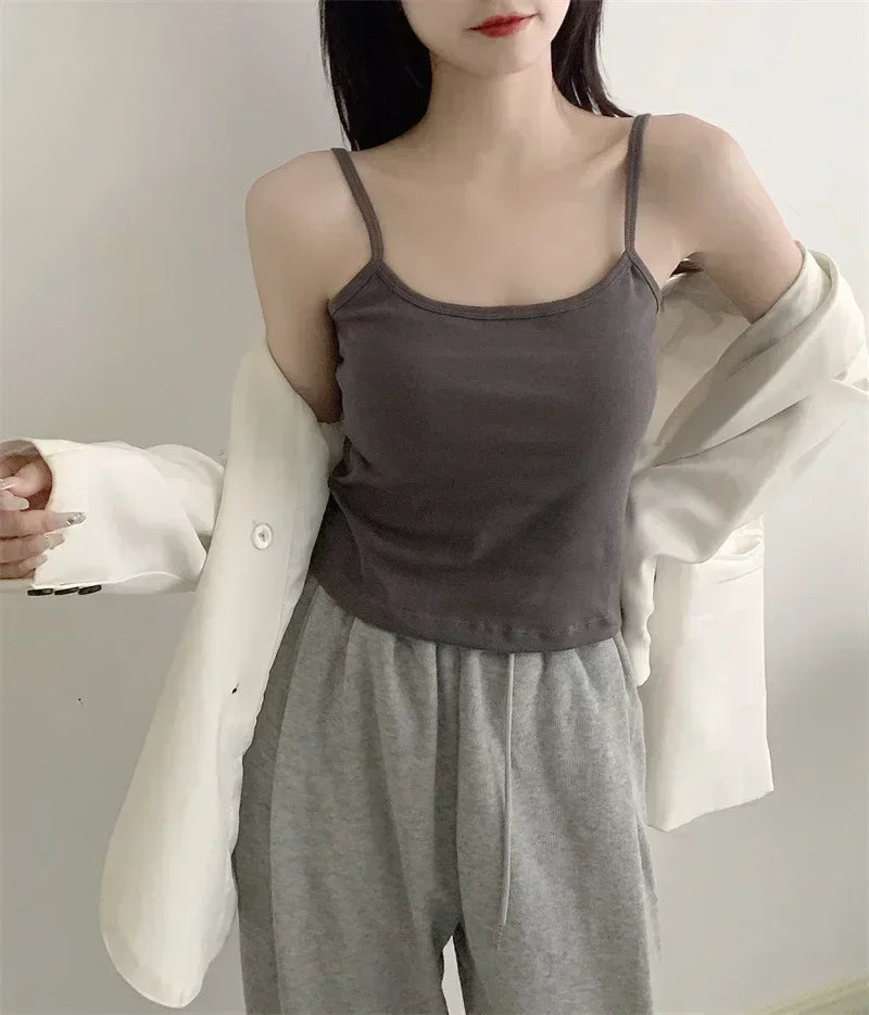 Crop Top Caraco Femme Sans Manches