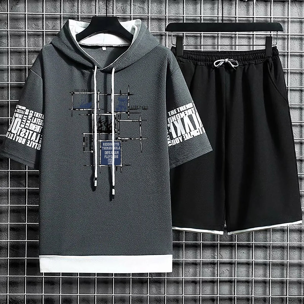 VibeWear™ Ensemble Coordonné Hoodie & Short — Tenue Streetwear Assortie 6 Coloris