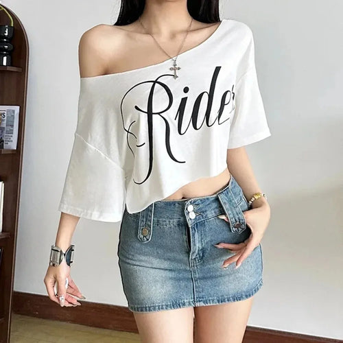 Crop Top Off Shoulder Femme