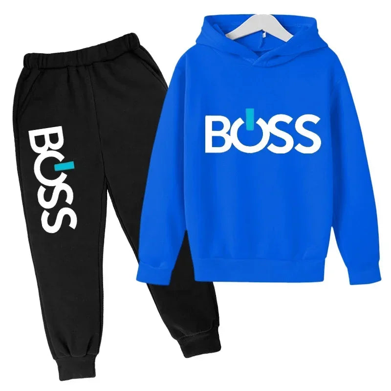 VibeWear™ Ensemble Enfant 2 Pièces Hoodie + Jogging — 14 Coloris 4-14 Ans