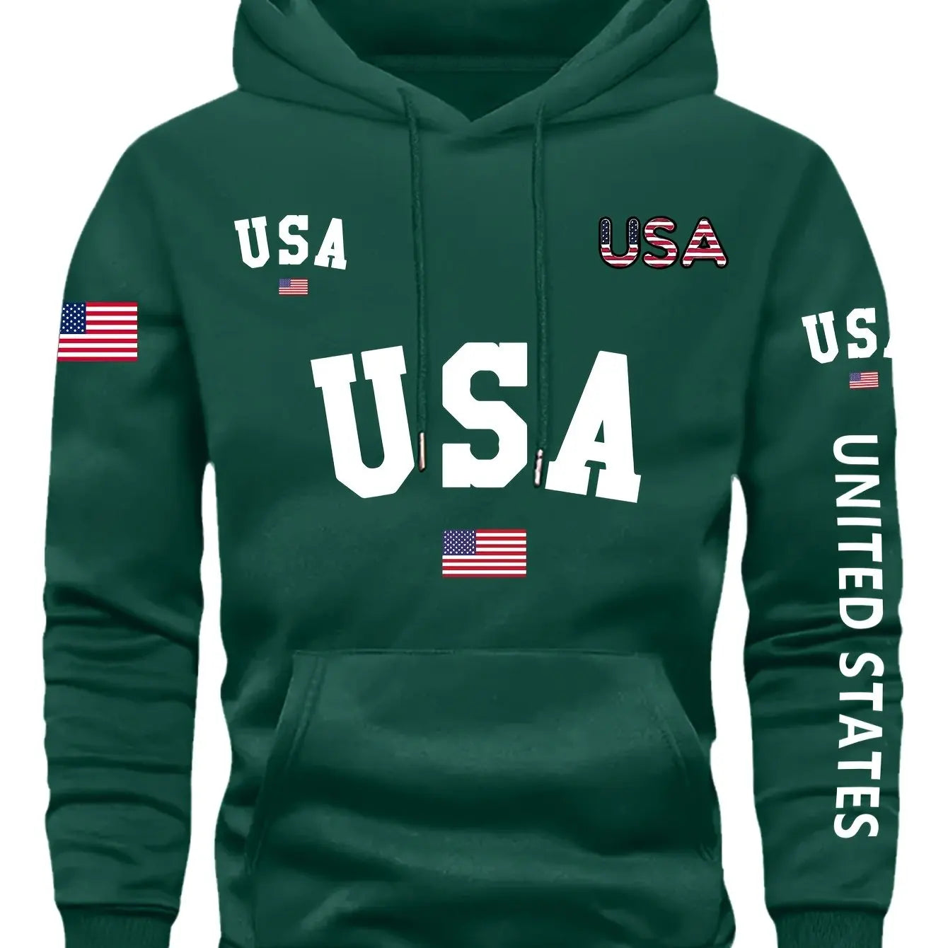 VibeWear™ USA Flag Vintage Hoodie