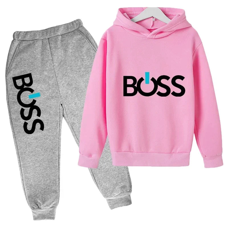 VibeWear™ Ensemble Enfant 2 Pièces Hoodie + Jogging — 14 Coloris 4-14 Ans