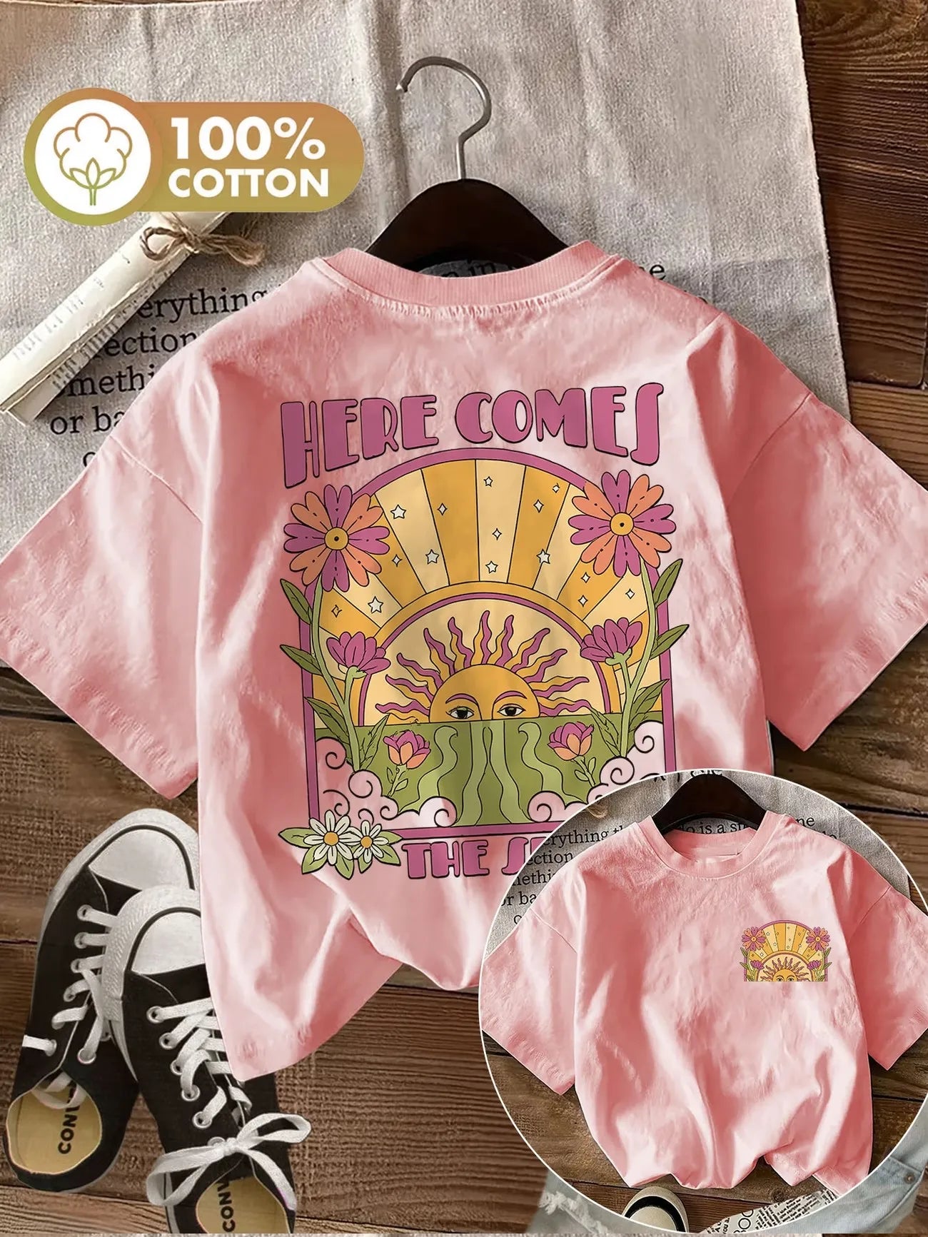 T-shirt Here Comes The Sun Femme — VibeWear