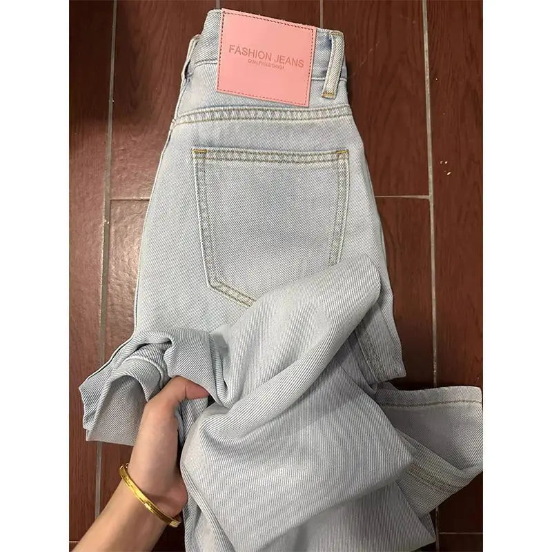 VibeWear™ Light Wash Pink Tag Denim Jeans