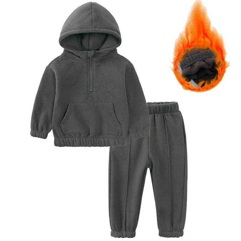 VibeWear™ Ensemble Enfant Hiver 2 Pièces Polaire — 18 Mois à 12 Ans