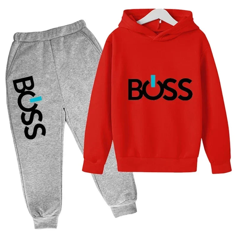 VibeWear™ Ensemble Enfant 2 Pièces Hoodie + Jogging — 14 Coloris 4-14 Ans