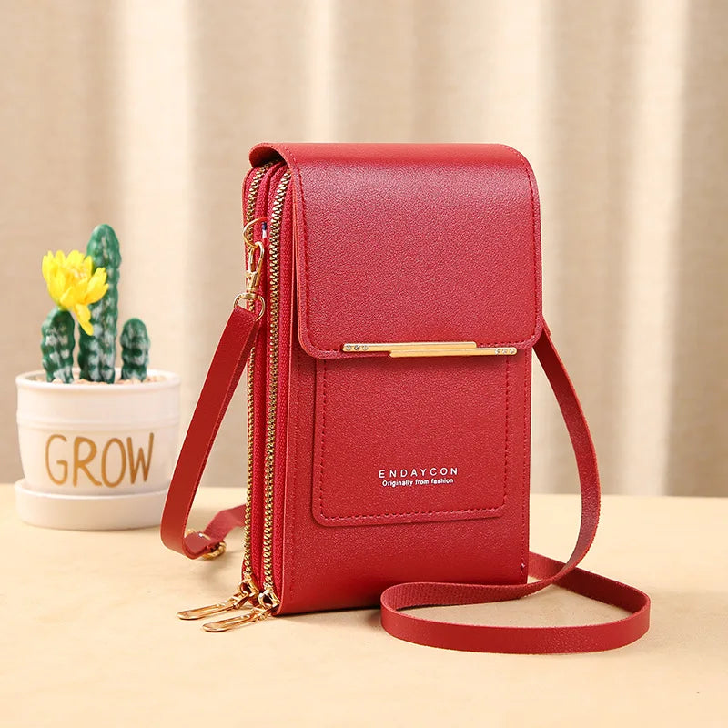 VibeWear™ Mini Sac Femme PU Tactile — Crossbody Multi-Compartiments