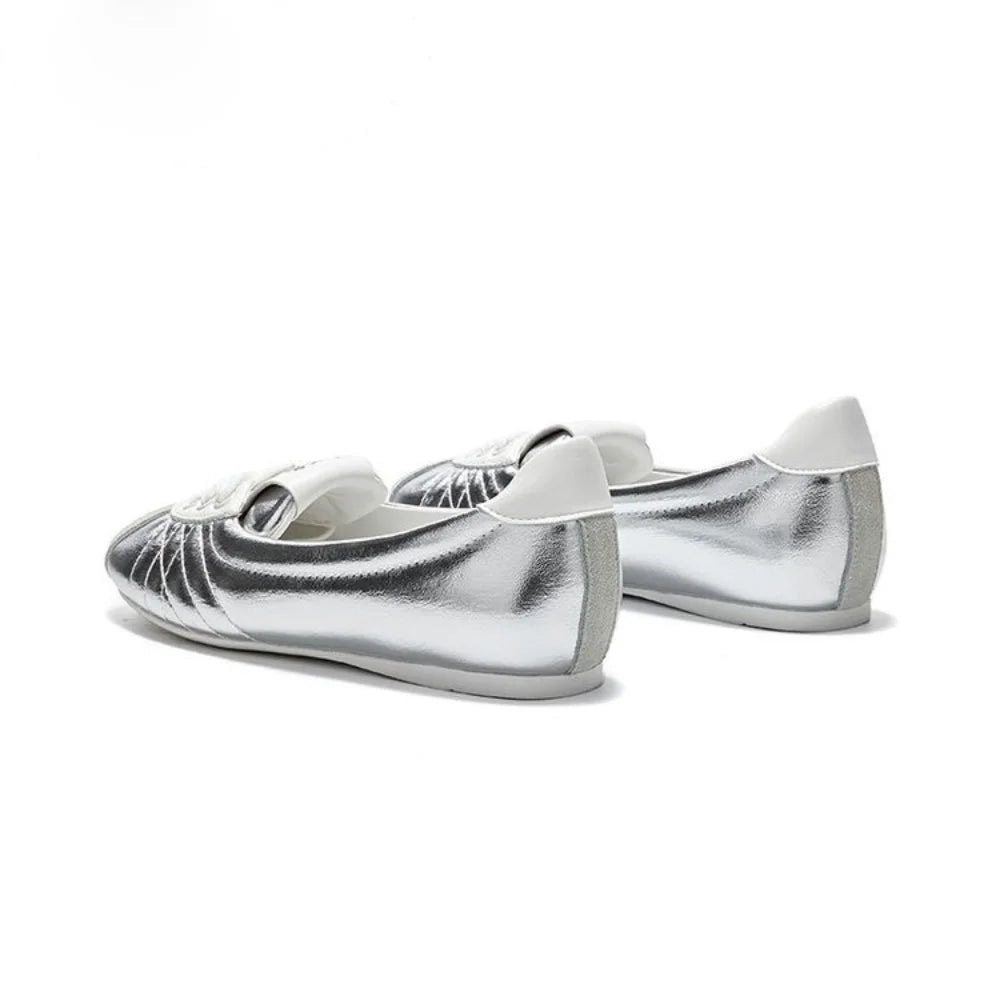 VibeWear™ Sneakers Femme Style Ballet Bicolore Bleu & Blanc — Pointures 35-45
