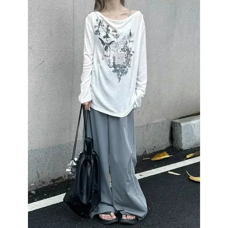 T-shirt Manches Longues Y2K Transparent — VibeWear