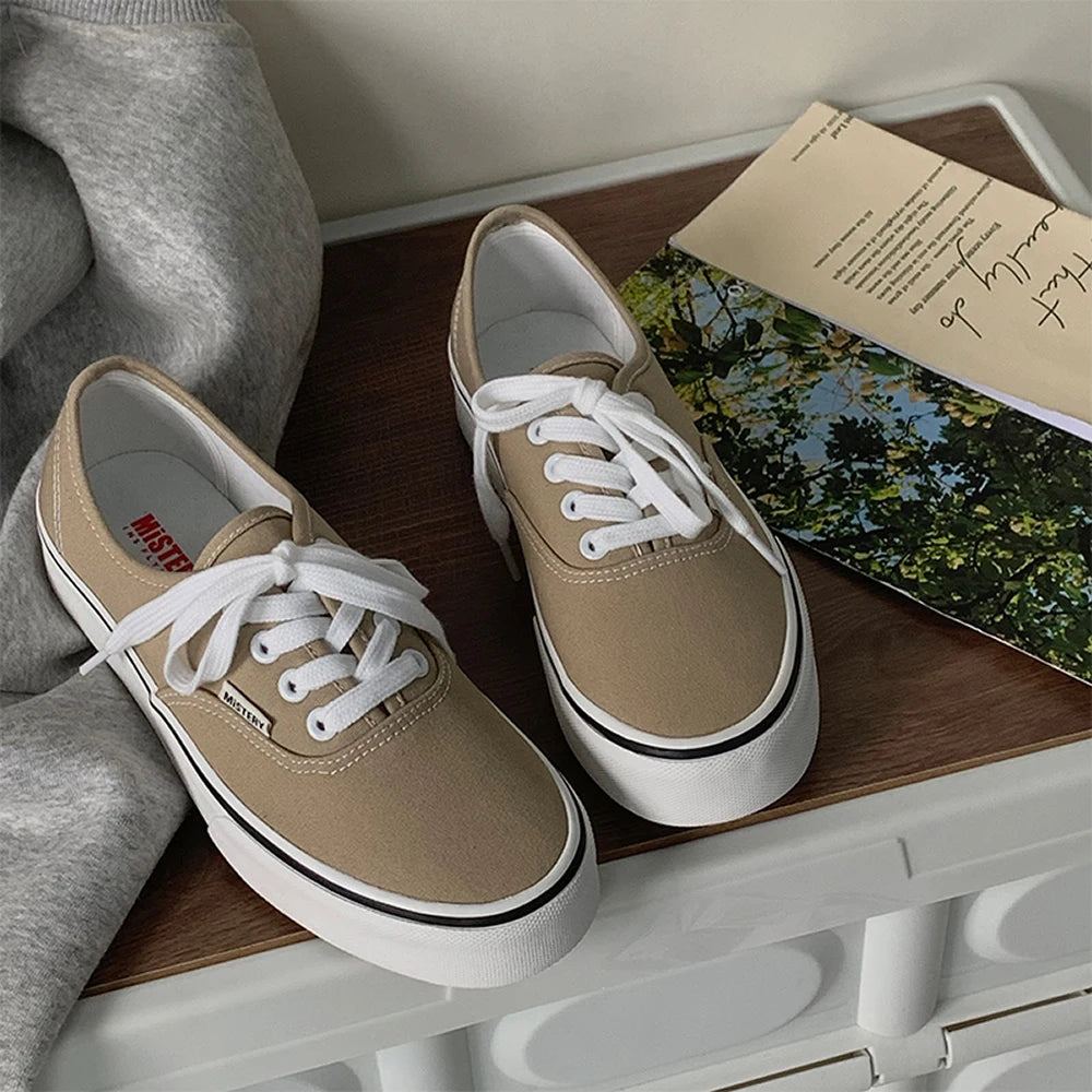 VibeWear™ Sneakers Femme Canvas Montantes Street — Imperméables Pointures 34-43
