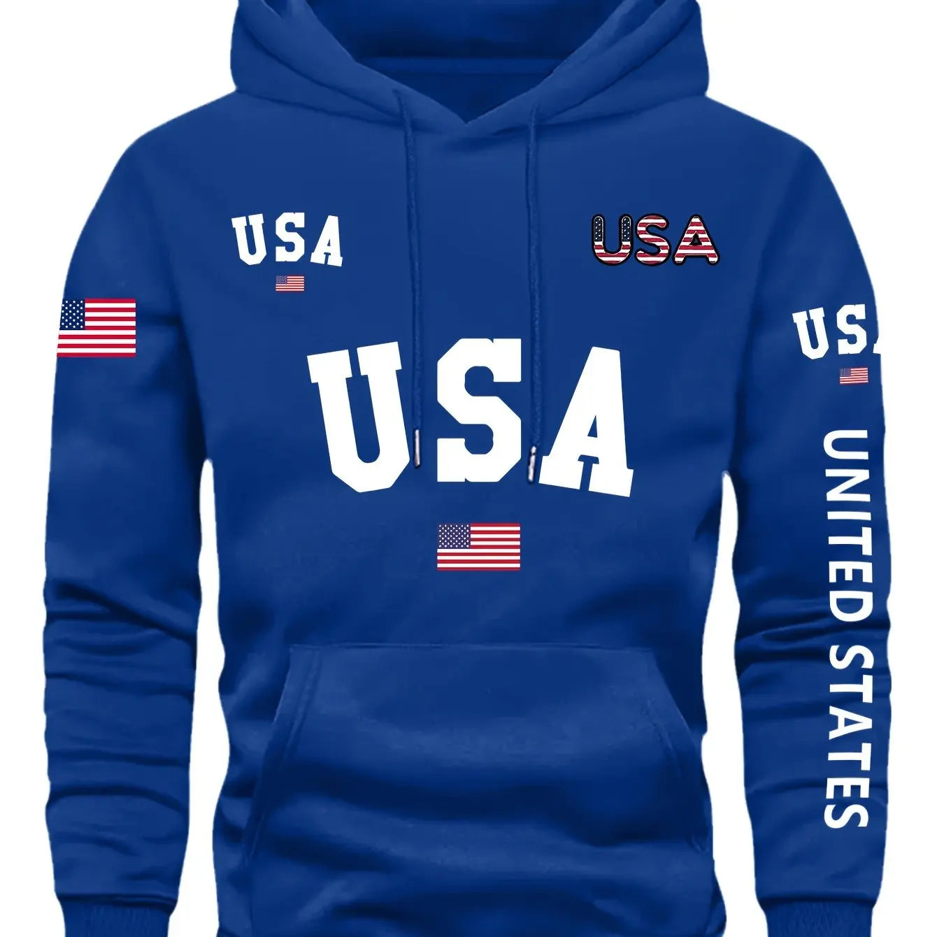 VibeWear™ USA Flag Vintage Hoodie